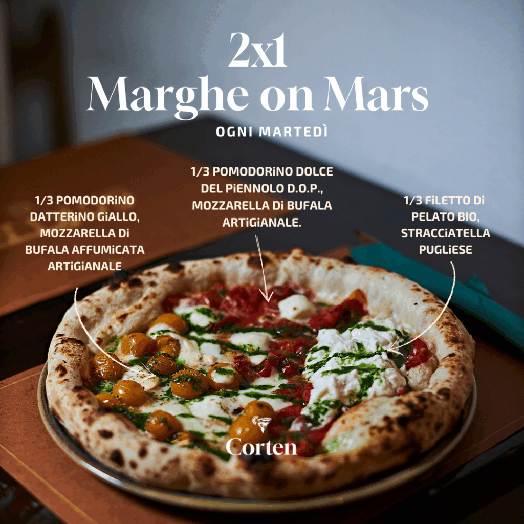 2x1 pizza Marghe on Mars ogni martedì